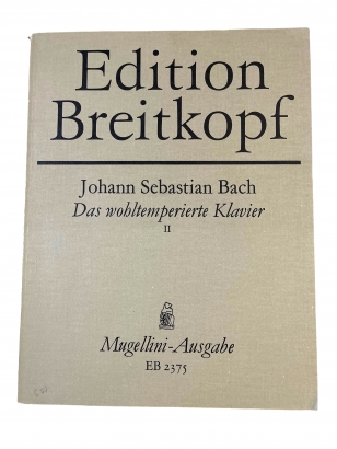 Edition Breitkopf Das wohltemperierte Klavier Johann Sebastian Bach