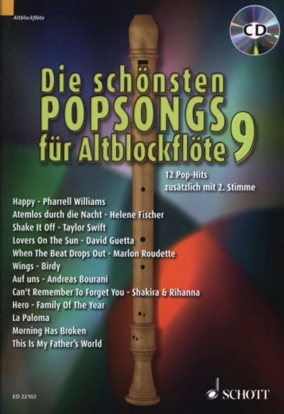Die schönsten Popsongs für Altblockflöte 9