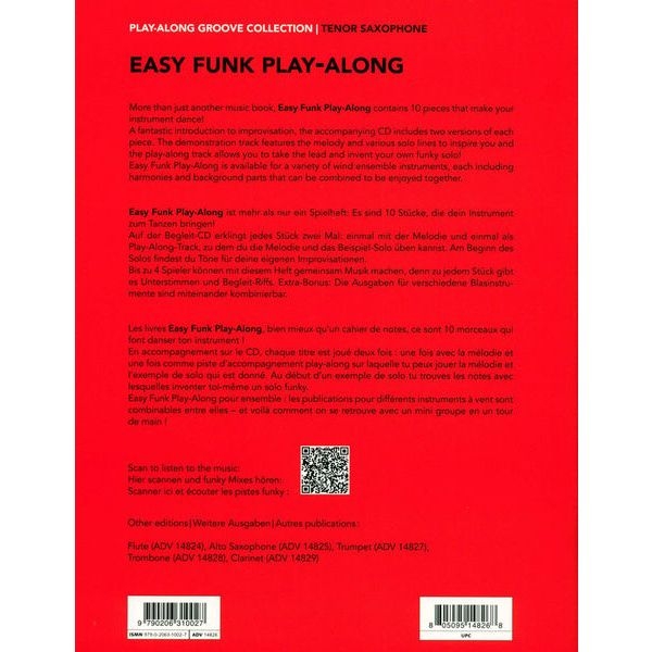 Easy Funk Play-Along Tenor Saxophone