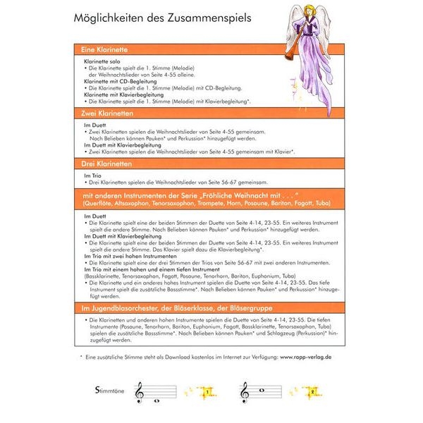 Fröhliche Weihnachten mit der Klarinette