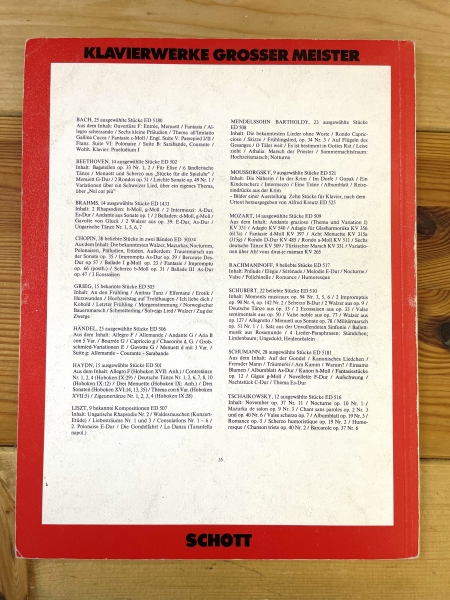 Grieg Schott Piano Collection ED505