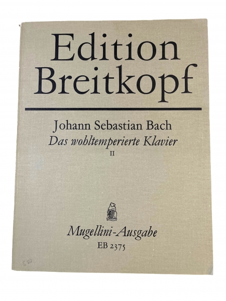 Edition Breitkopf Das wohltemperierte Klavier Johann Sebastian Bach