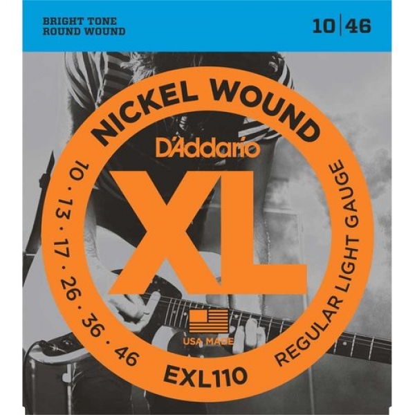 D'Addario Nickel Wound XL Regular Light Gauge 10/46